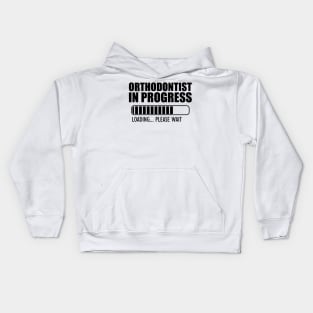 Orthodontist in progress loading Kids Hoodie